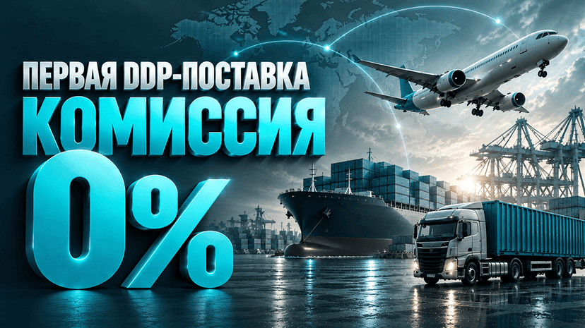 Комиссия 0% на первую DDP-поставку
